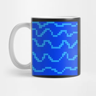 Blue pixel wave Mug